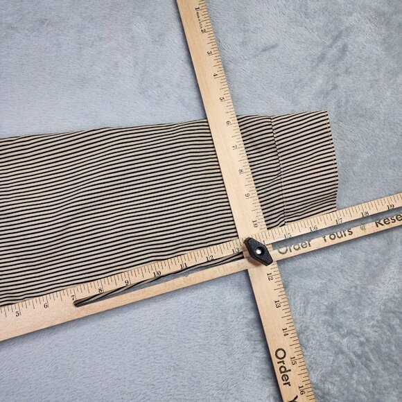 Adrienne Vittadini Shirt Women XL Brown Stripe Button Long Sleeve Stretch Office - Picture 8 of 12